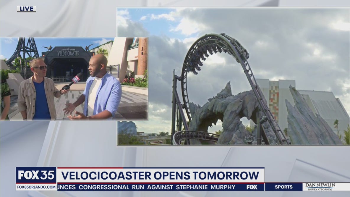 Jurassic World VelociCoaster officially opens at Universal Orlando on Thursday